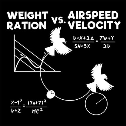 Weight Ration vs. Airspeed Velocity T-Shirt