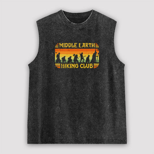 Middle Earth Hiking Club Unisex Washed Tank