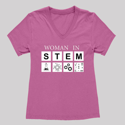 Woman in Stem Women's V-Neck T-shirt