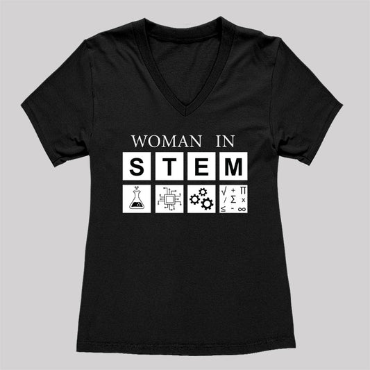 Woman in Stem Women's V-Neck T-shirt