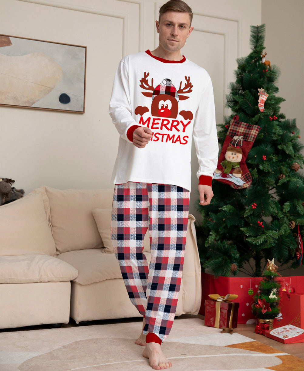Plaid Fawn Christmas Pajamas Set