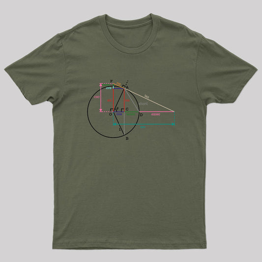Mathematical Graphical Formulas Nerd T-Shirt