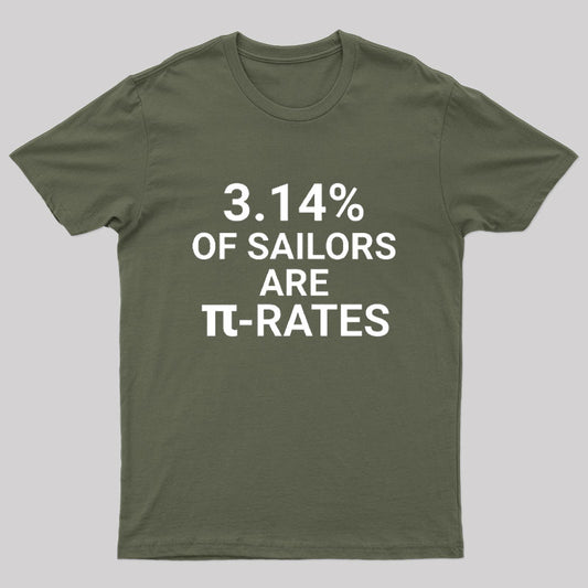 3.14% of Sailors Are Pi-Rates Nerd T-Shirt