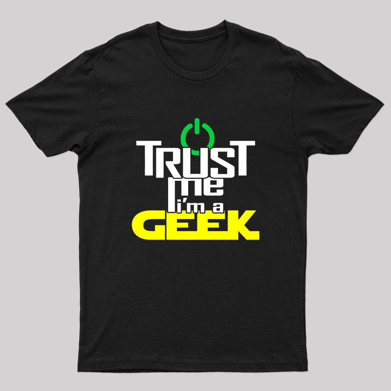 Geeky Geek Proud Geek Slogan T-Shirt
