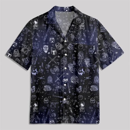 Ugly SiFi Space Funny Button Up Pocket Shirt