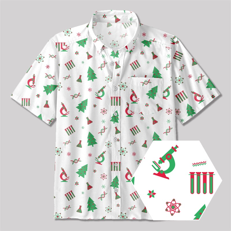 Chemistry Christmas Button Up Pocket Shirt