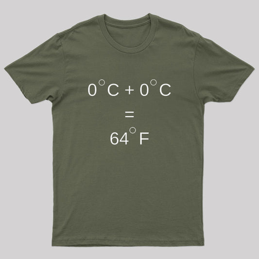 Fahrenheit and Celsius Geek T-Shirt