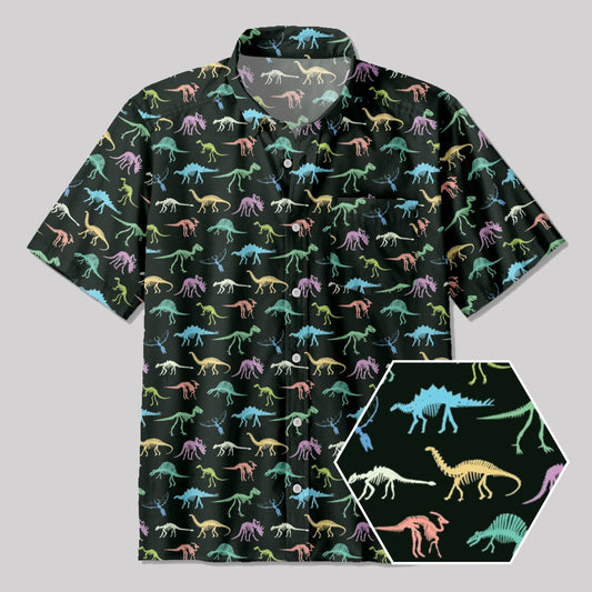 Dinosaur World Button Up Pocket Shirt