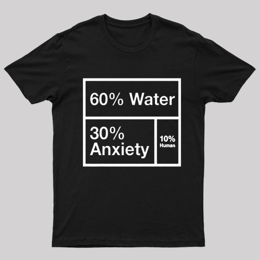 Water Anxiety Human Percent Nerd T-Shirt