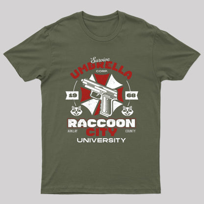 Survive Raccoon University Geek T-Shirt