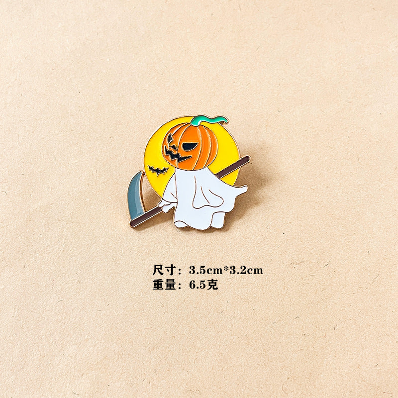 Halloween Pumpkin Cat Cartoon Pins