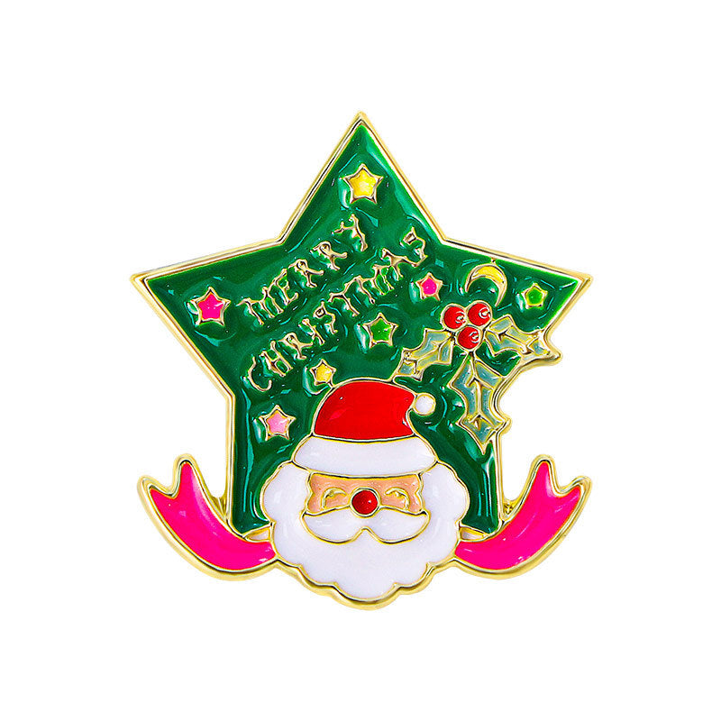 Santa Claus Reindeer Ornament Pins