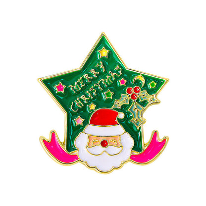 Santa Claus Reindeer Ornament Pins