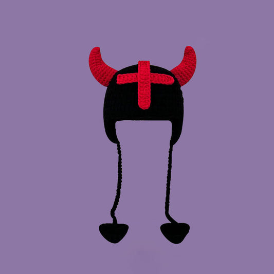 Funny Red Bullhorn of the Cross Hat