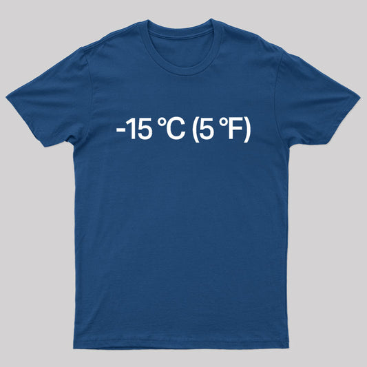 Nordic Life Average Winter Temperature Geek T-Shirt