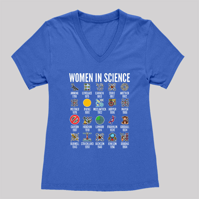 Women in Science Women's V-Neck T-shirt