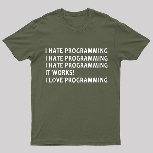 I Hate Programming Nerd T-Shirt
