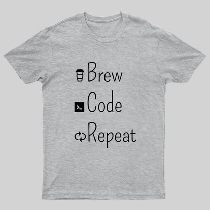 Brew Code Repeat Geek T-Shirt
