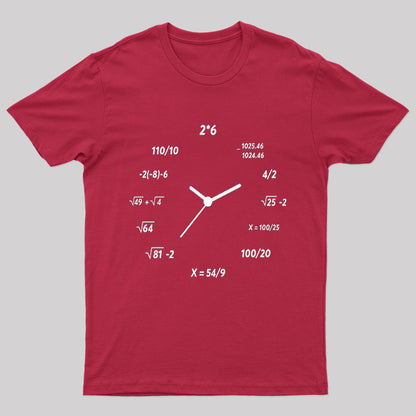 Math Clock Nerd T-Shirt
