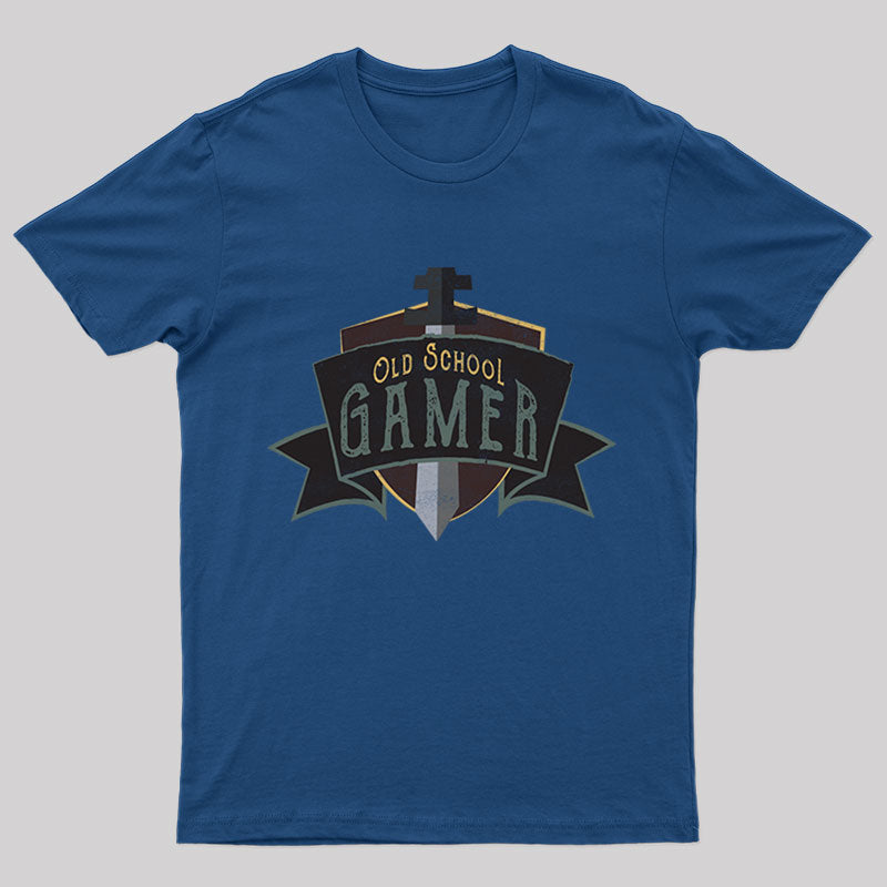 Old School Vintage Gamer Crest T-shirt