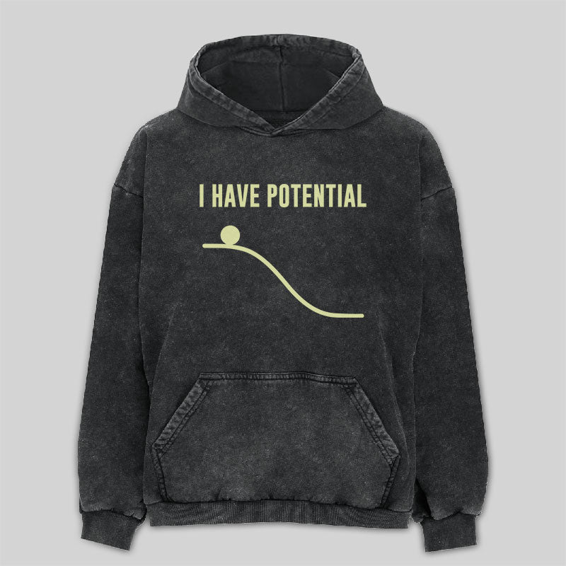 I Have Potential Energy Washed Hoodie