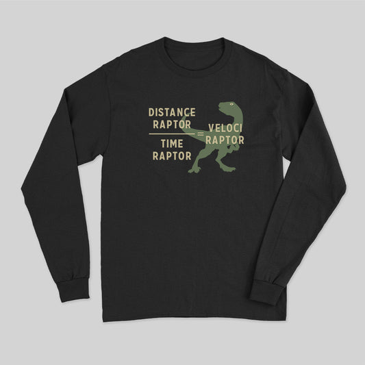 Equations Of Motion Science Velociraptor Long Sleeve T-Shirt