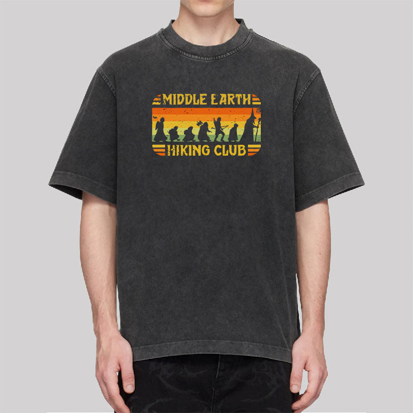 Middle Earth Hiking Club Washed T-Shirt