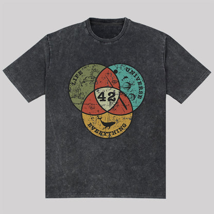 Life, the Universe & Everything Washed VIntage T-shirt