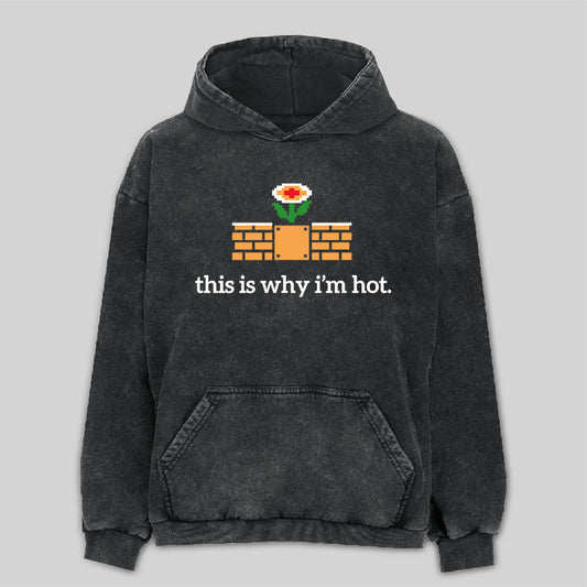 This Is Why I'm Hot Washed Hoodie