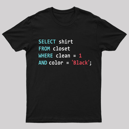 Programmer Database Geek T-Shirt