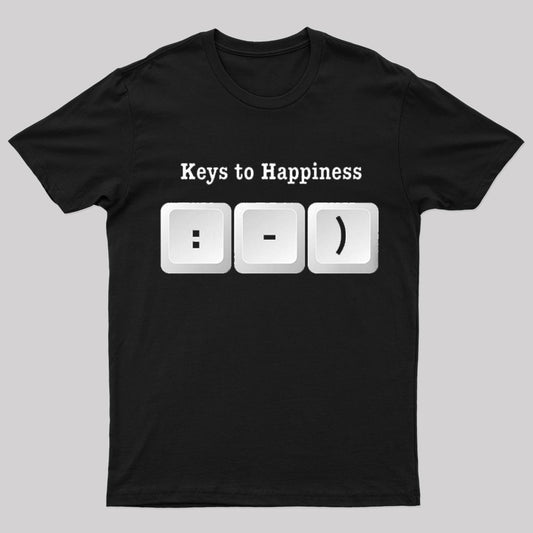Keys To Happyiness Nerd T-Shirt