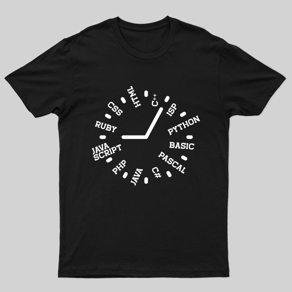 Programmer Clock Nerd T-Shirt