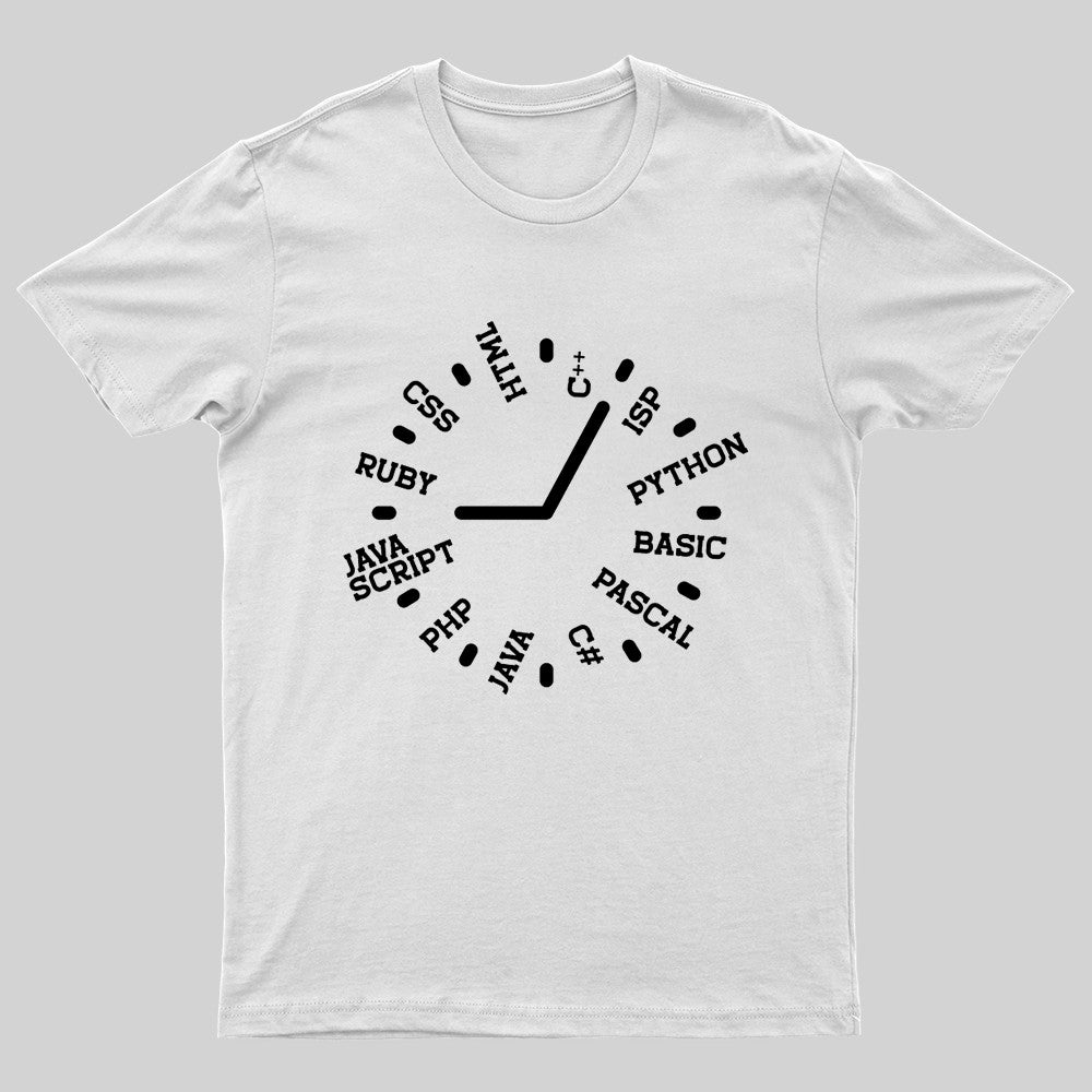 Programmer Clock Nerd T-Shirt