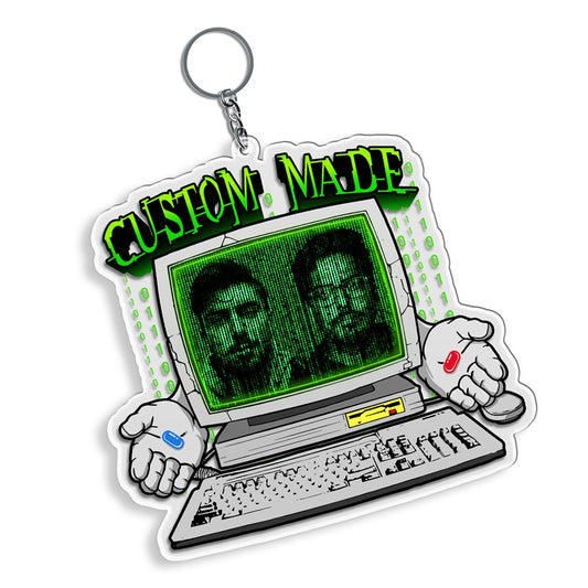 Personalized The Matrix Geek Keychain