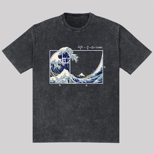 The Great Fibonacci Wave Washed Vintage T-shirt