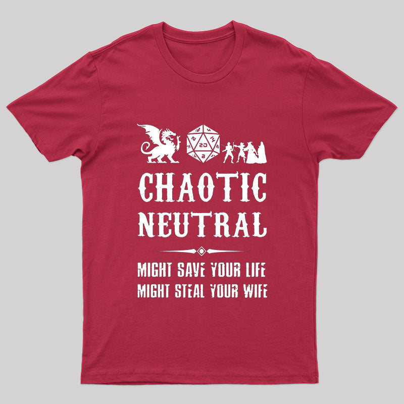 Chaotic Neutral Dungeons and Dragons Geek T-Shirt