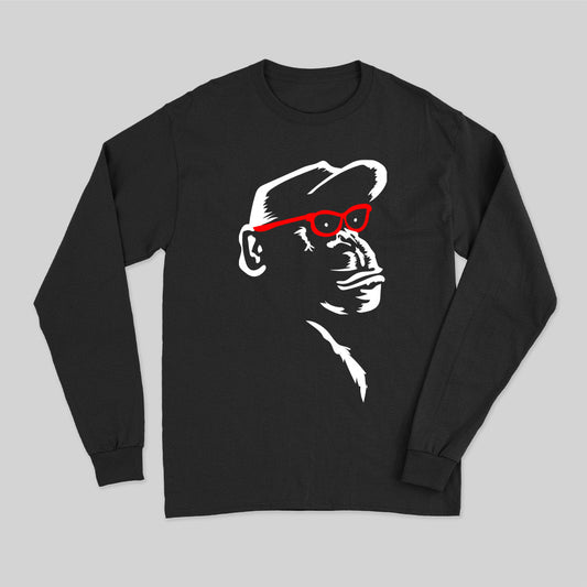 Monkey With Red Glasses Long Sleeve T-Shirt