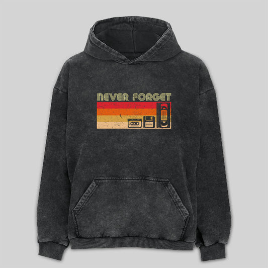 Never Forget Video Washed Hoodie