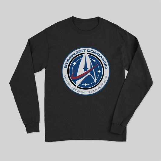 Cosmic Voyage Discovery Starfleet Command Long Sleeve T-Shirt