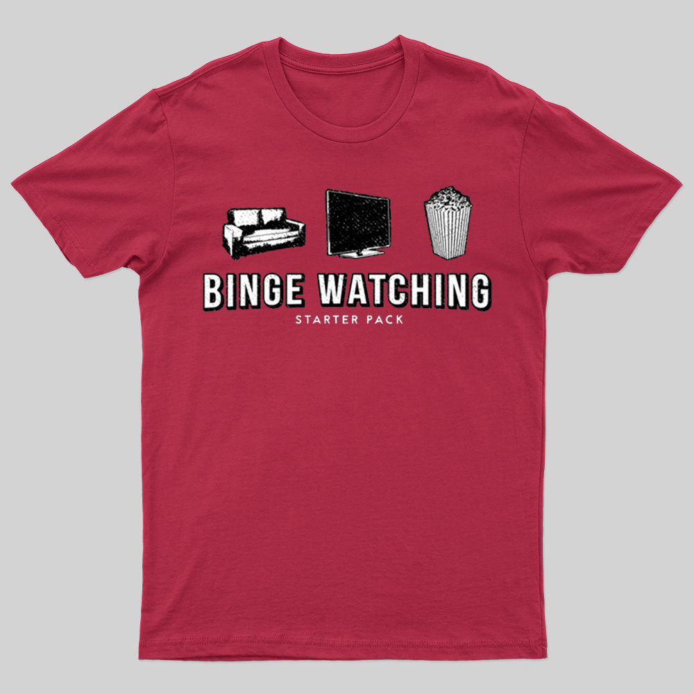 Binge watching starter pack Netflix Parody T-shirt
