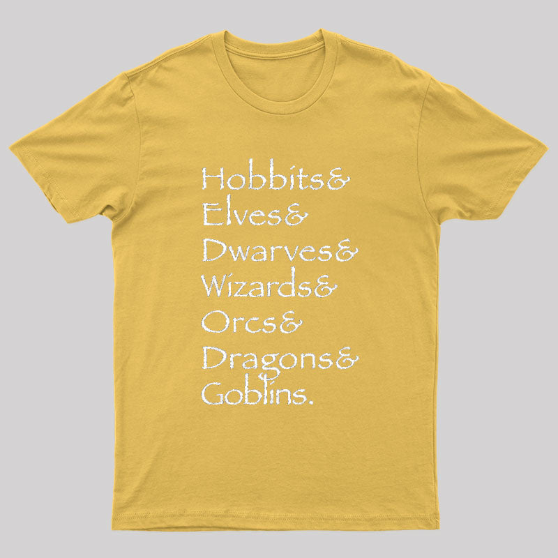 Hobbit Lineup Geek T-Shirt