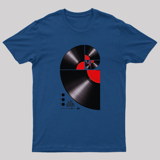 Fibonacci Spiral Vinyl Geek T-Shirt