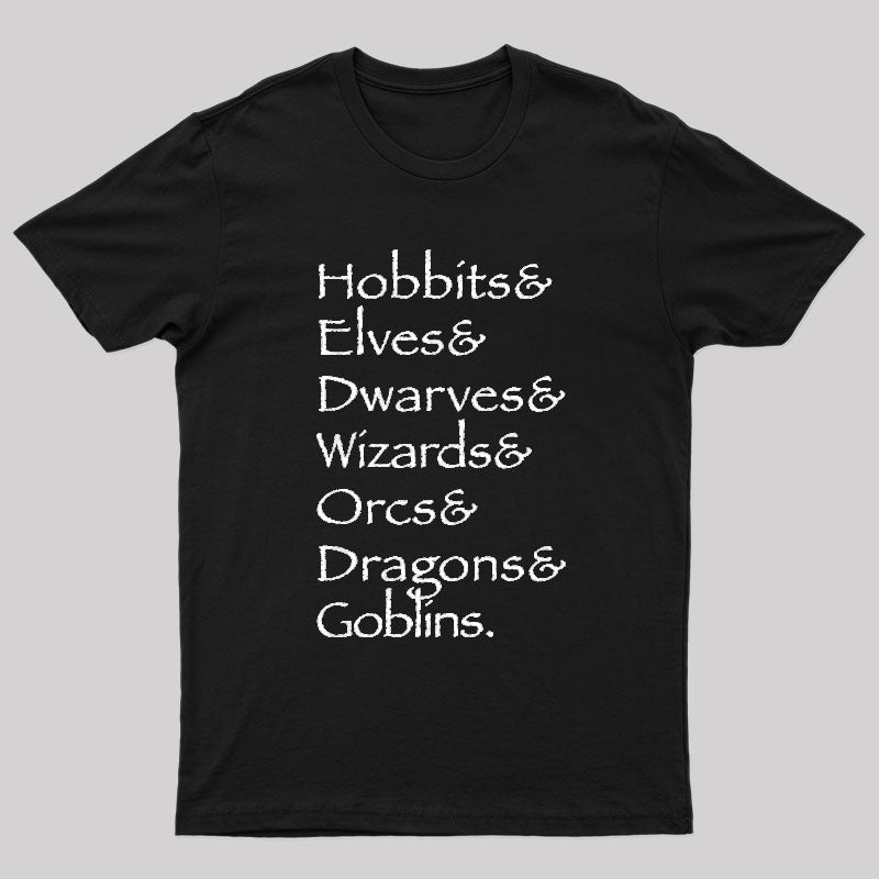 Hobbit Lineup Geek T-Shirt