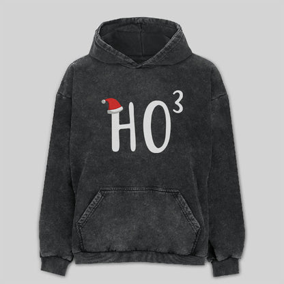 HO to the third power Christmas Washed Hoodie