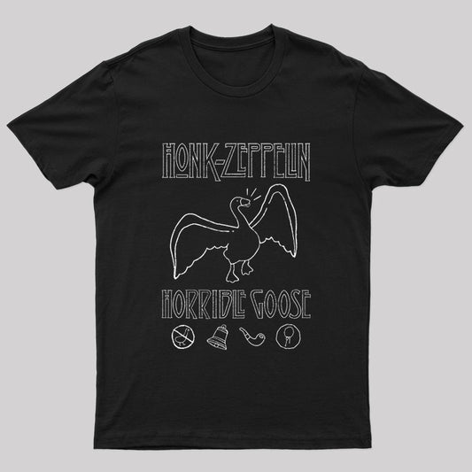 Honk Horrible Goose Nerd T-Shirt