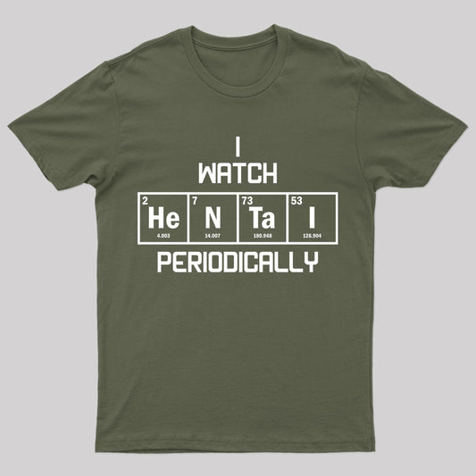 I Watch Hentai Periodically Nerd T-Shirt