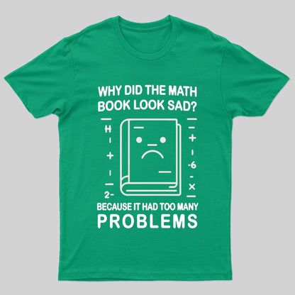 Math Book Blues Nerd T-Shirt