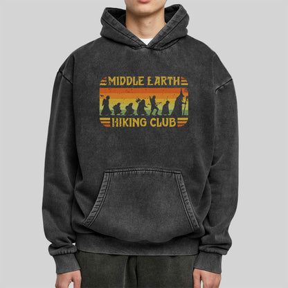 Middle Earth Hiking Club Washed Hoodie