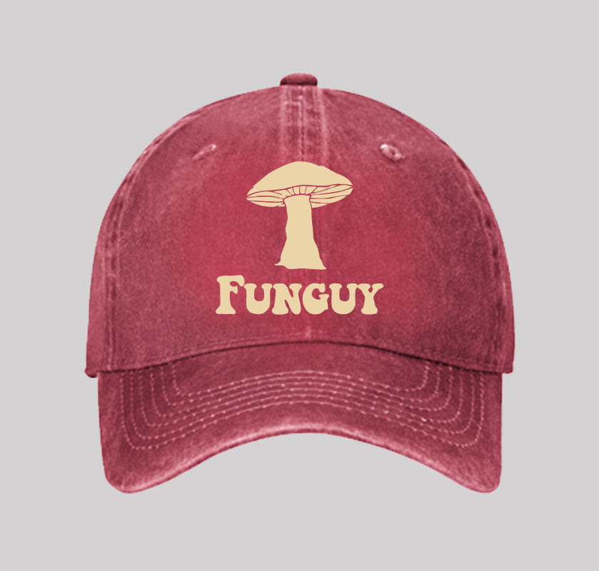 Fungi Fun Guy Washed Vintage Baseball Cap