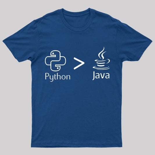 Python Is Better Than Java Nerd T-Shirt